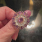 Genuine Amethyst & Pink Tourmaline Ring
