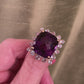 Unusual Cushion Cut 25 CTW Genuine Amethyst Ring