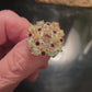 Genuine Pink Tourmaline & Opal Ring