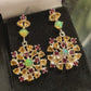 Genuine Opal, Citrine & Garnet Earrings