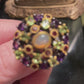 Genuine Fiery Opal, Amethysts, Garnets & Peridot Ring