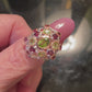 Genuine Peridot & Garnet Ring