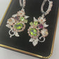 Passionate Peridot & Garnet Genuine Gemstone Earrings