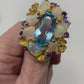 Explosion of Opals & Topaz Ring
