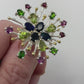 Supernova Genuine Black Opal & Gemstone Ring