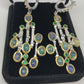 Sweeping Long Genuine Opal Earrings