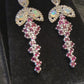 Genuine Opal, Garnet & Sapphire Earrings
