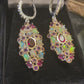Bejeweled Garnet & Opal Earrings