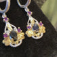 Genuine Sapphire & Amethyst Earrings