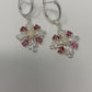 Passionate Pink Genuine Tourmaline & Opal Earrings