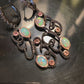 Genuine Fiery Opal & Pink Tourmaline Earrings
