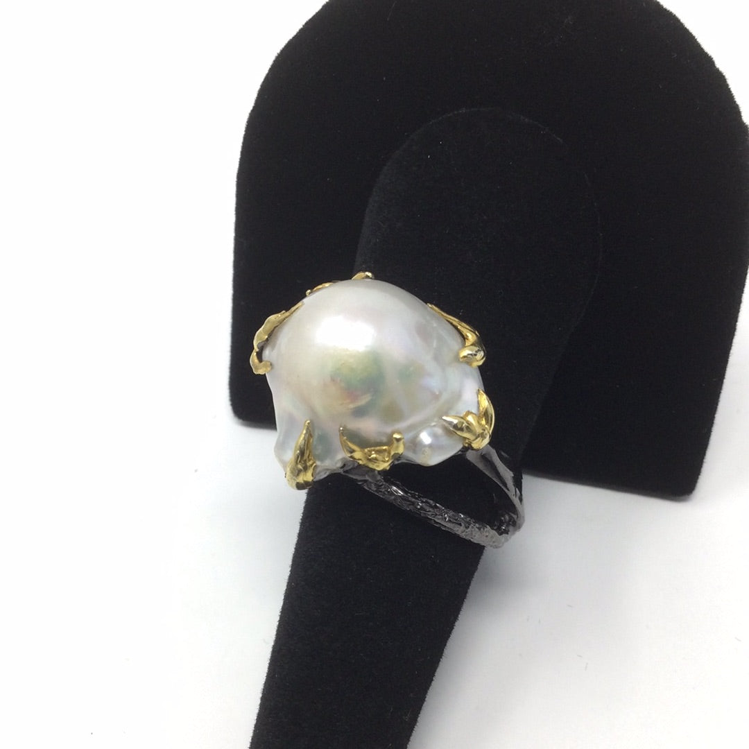 Genuine Baroque Pearl Ring