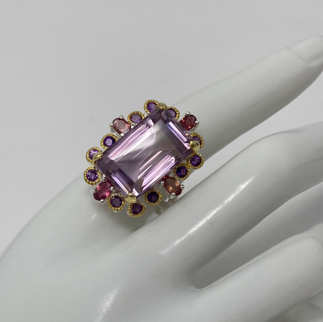 Genuine 15 CTW Ametrine Ring