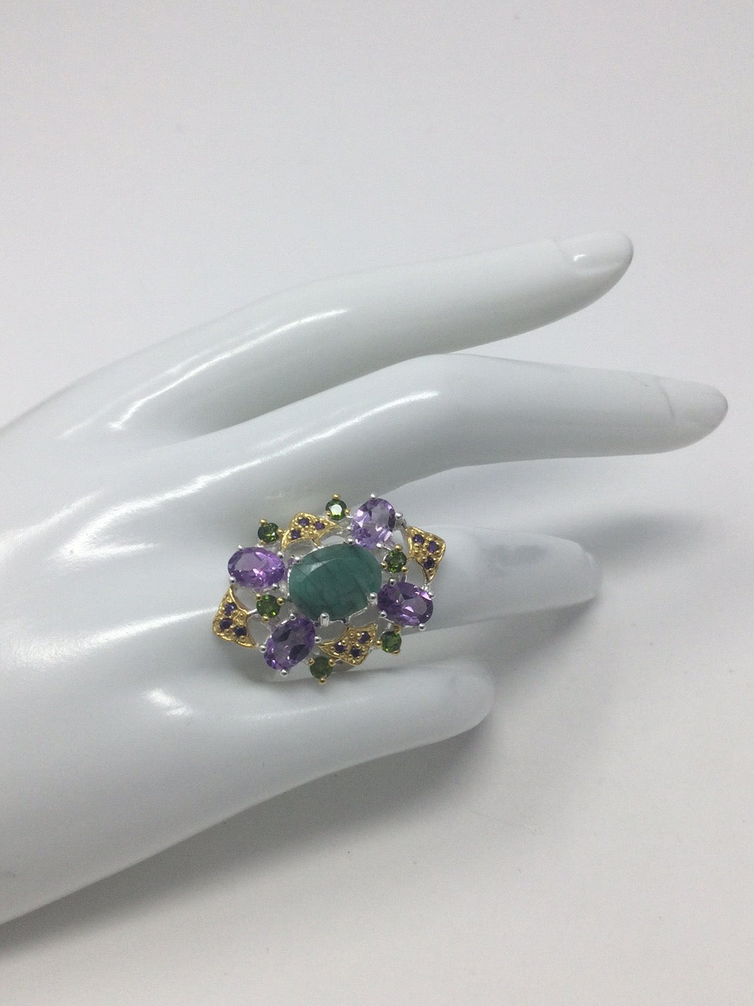 Emerald Ecstasy,  Genuine,  Natural Gemstone  Ring
