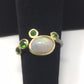 Genuine Fiery Opal & Russian Chrome Diopside Ring