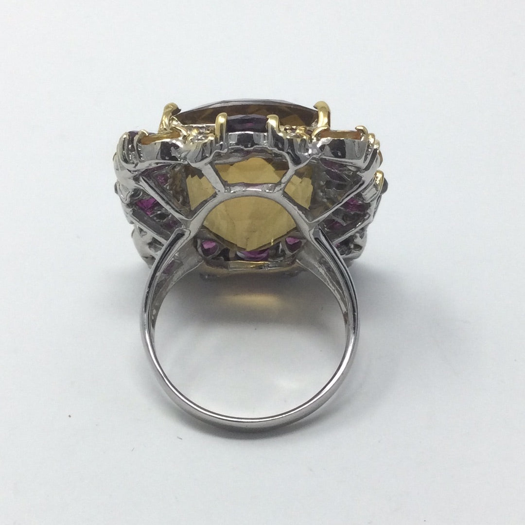 Spectacular 32+ CTW Genuine Citrine Ring