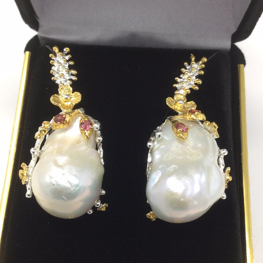 Genuine Baroque Pearl Earrings