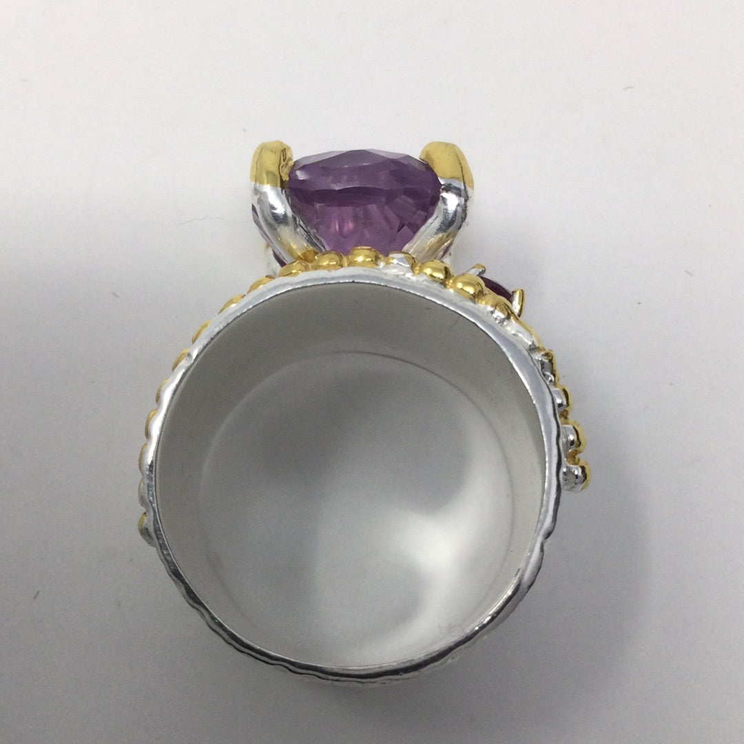 Art Moderne Genuine Amethyst Ring