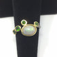 Genuine Fiery Opal & Russian Chrome Diopside Ring