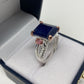 Sensual Genuine Sapphire & Pink Tourmaline Ring