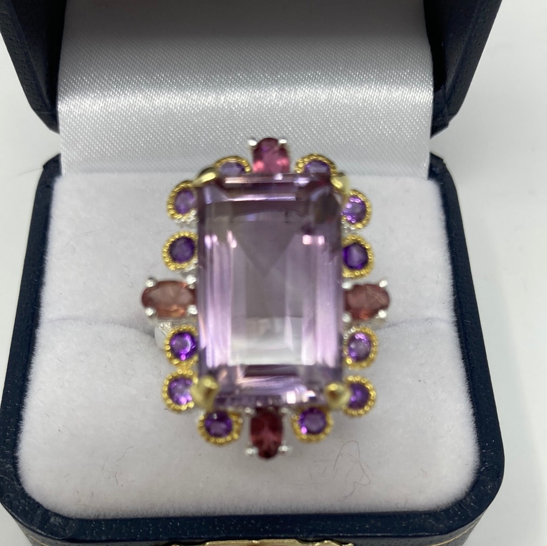 Genuine 15 CTW Ametrine Ring