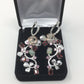 Chic Genuine Opal & Garnet Earrings