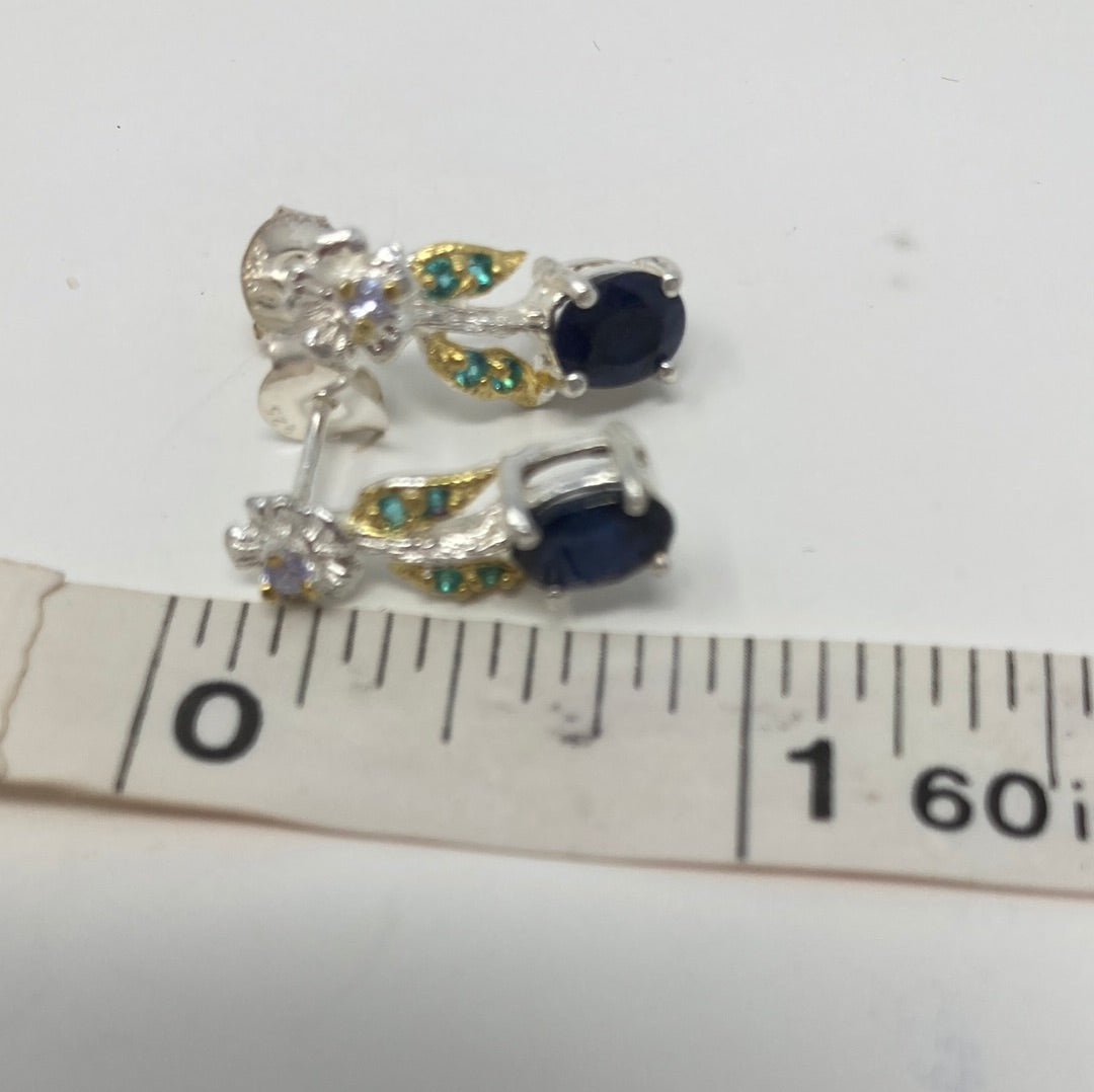 Genuine Sapphire Earrings