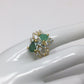 Genuine Emeralds Pear Shaped Ring