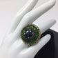 Alluring Genuine Black Opal & Russian Diopside Ring