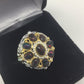 Rare Black Fiery Opals Ring