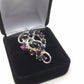 Bejeweled Black Opals & Garnet Ring