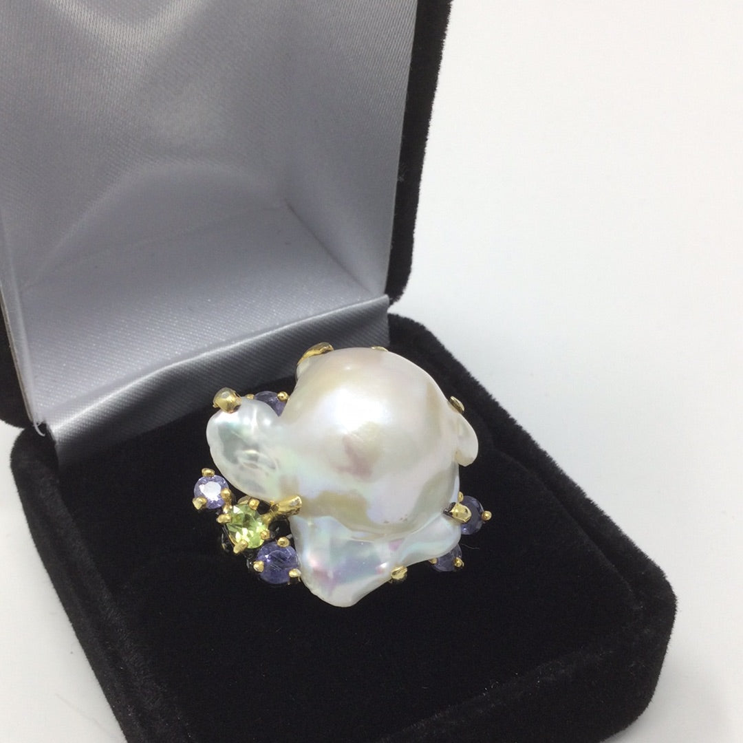 Genuine Baroque Pearl Ring