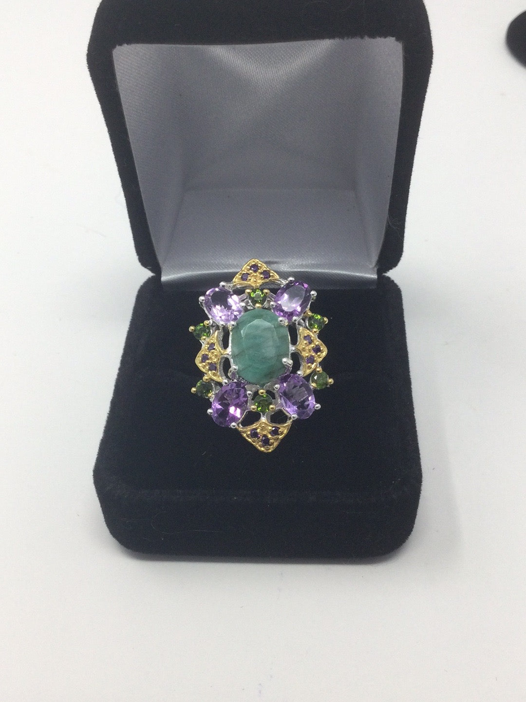 Emerald Ecstasy,  Genuine,  Natural Gemstone  Ring