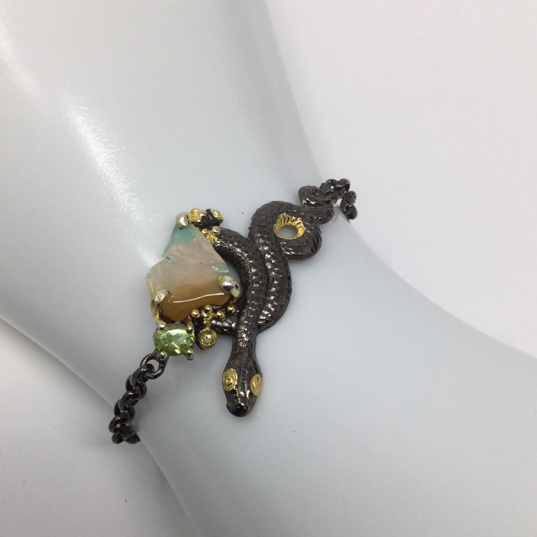 Genuine Freeform Opal Snake Bracelet