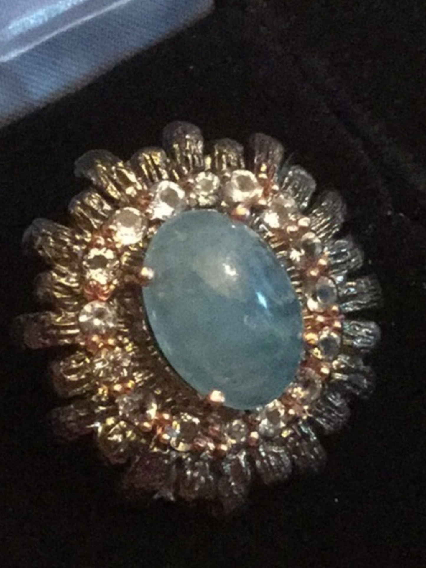 Rare, Large 8 CTW Genuine Aquamarine Ring