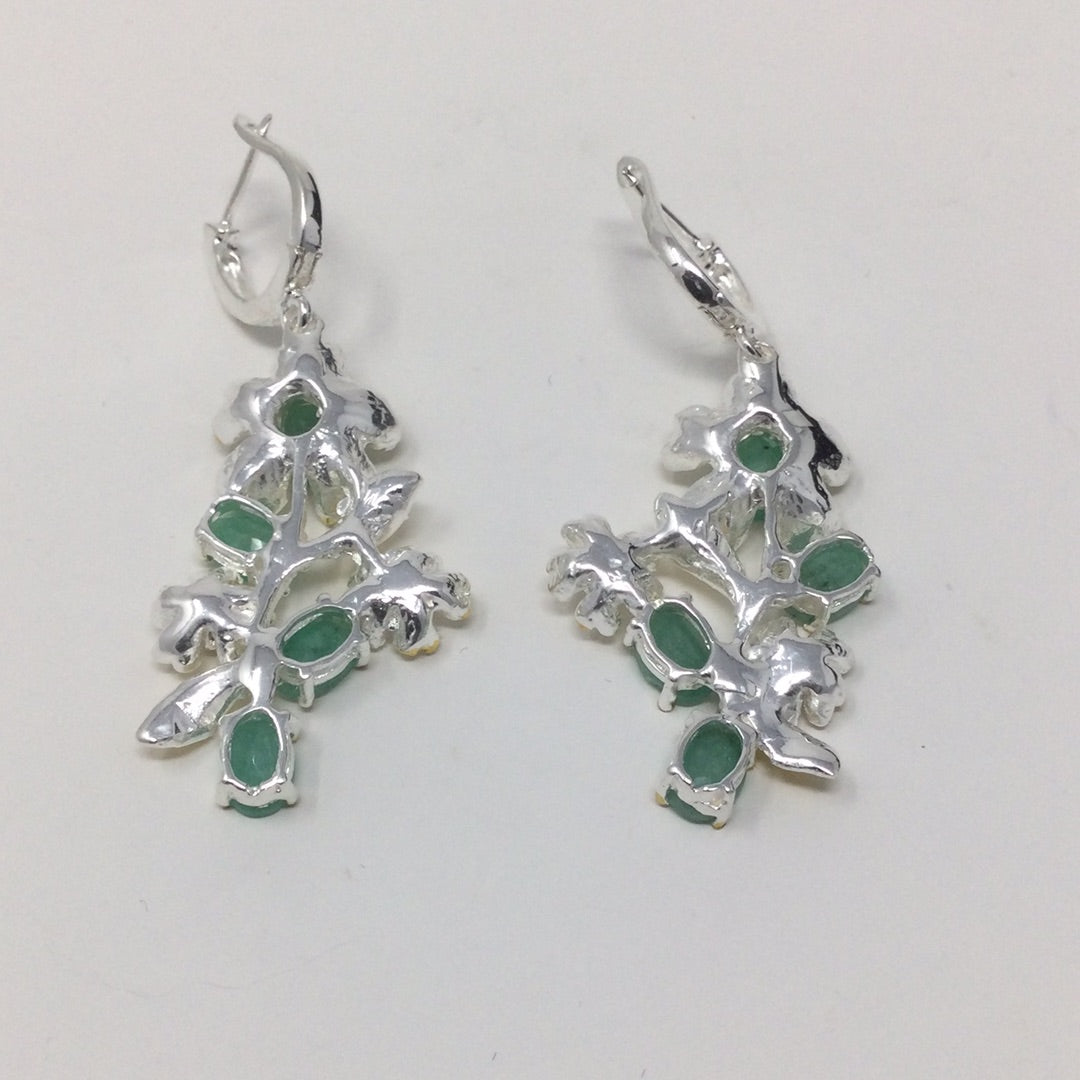 Genuine Emerald Earrings