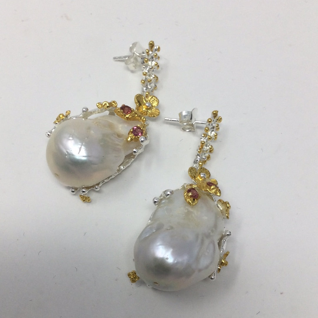 Genuine Baroque Pearl Earrings