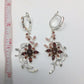 Genuine Black Opals & Garnet Earrings