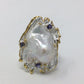 Genuine Large Rare Baroque Pearl Ring