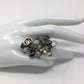 Iridescent Genuine Opal & Tanzanite Ring