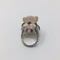 Divine Genuine Rose Quartz & Pink Tourmaline Ring