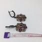 Genuine Garnet, Amethyst & Topaz Earrings