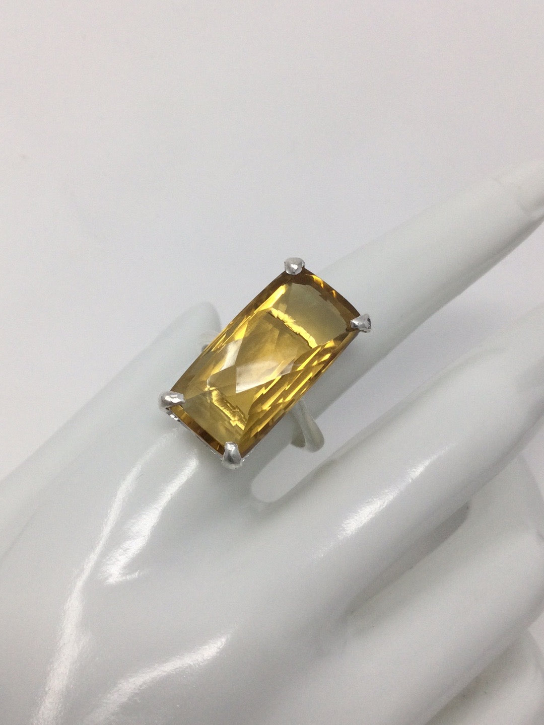 Classy 30 CTW Genuine Citrine Ring