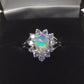 Genuine Opal & Tanzanite Ring