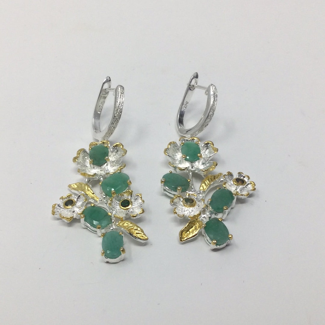 Genuine Emerald Earrings