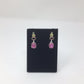 Genuine Star Ruby & GarnetEarrings