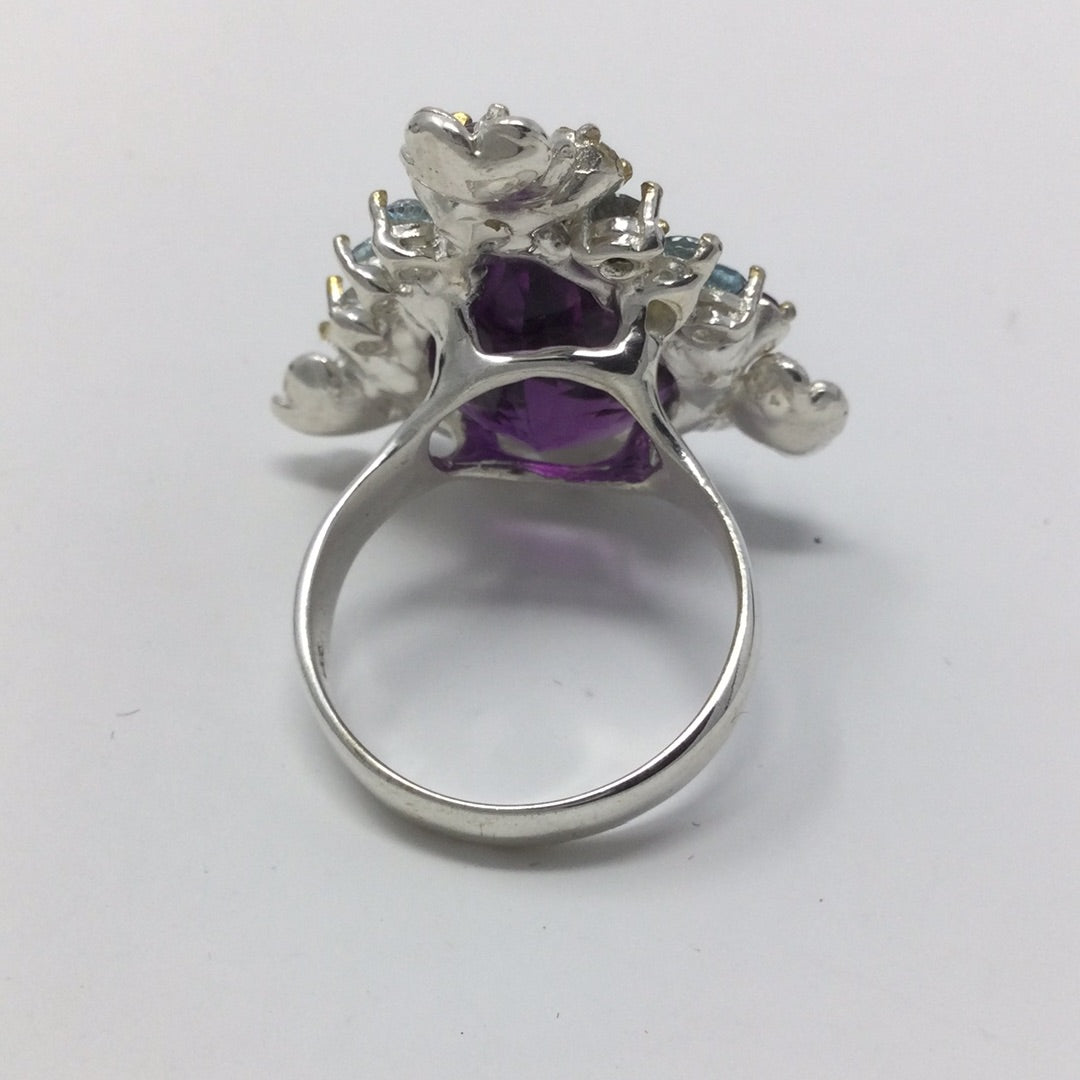 Amorous Amethyst Genuine 30 CTW Ring