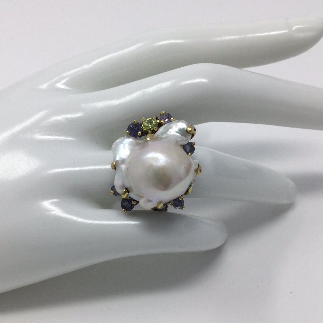 Genuine Baroque Pearl Ring