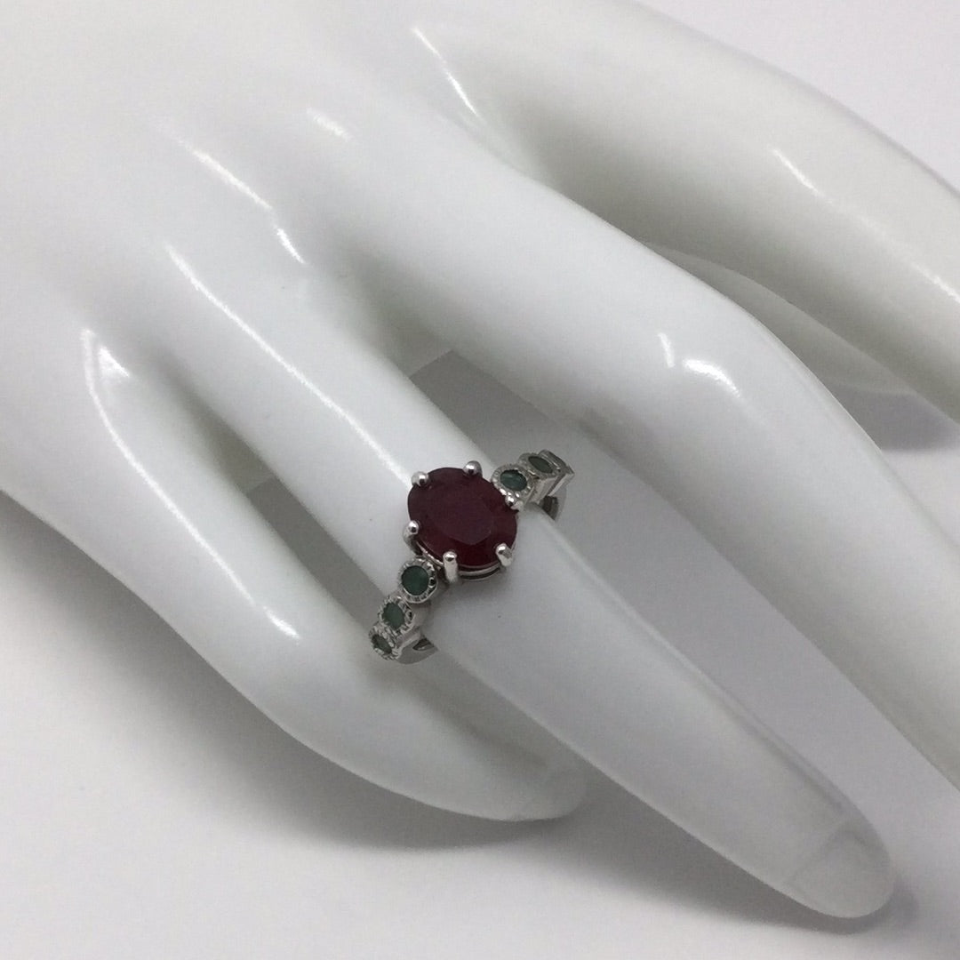 Genuine Ruby & Emerald Ring