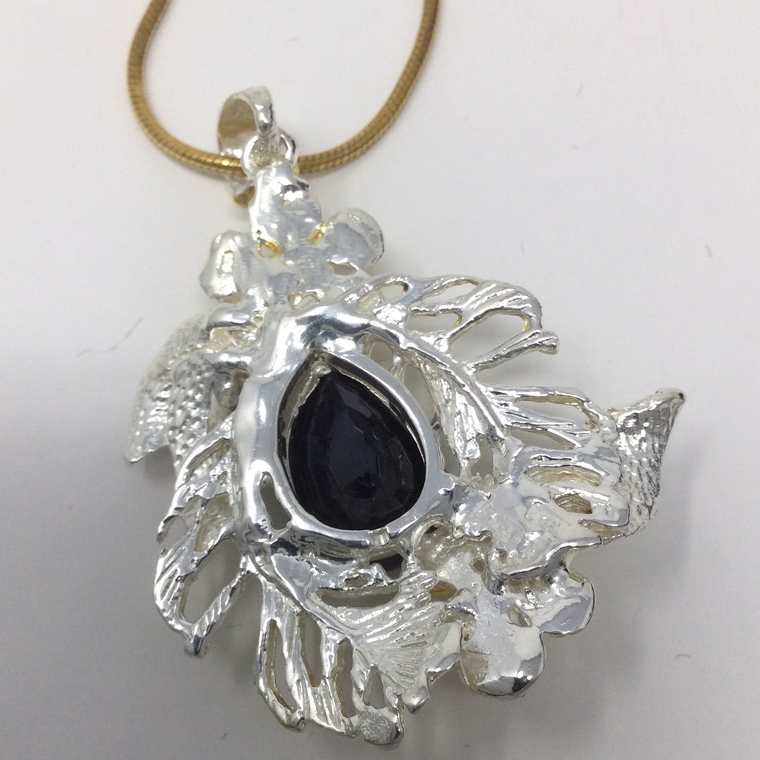 Genuine Sapphire & Tanzanite Pendant